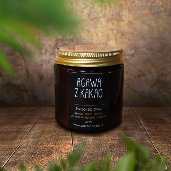 Świeca sojowa Agawa z Kakao 120ml Świeca sojowa Agawa z Kakao 120ml