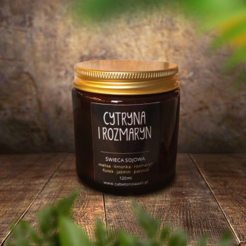 Świeca sojowa Cytryna i Rozmaryn 120ml Świeca sojowa Cytryna i Rozmaryn 120ml