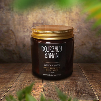 Świeca sojowa Dojrzały Banan 120ml Świeca sojowa Dojrzały Banan 120ml