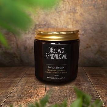 Świeca sojowa Drzewo Sandałowe 120ml Świeca sojowa Drzewo Sandałowe 120ml