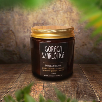 Świeca sojowa Gorąca Szarlotka 120ml Świeca sojowa Gorąca Szarlotka 120ml