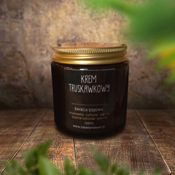 Świeca sojowa Krem Truskawkowy 120ml Świeca sojowa Krem Truskawkowy 120ml