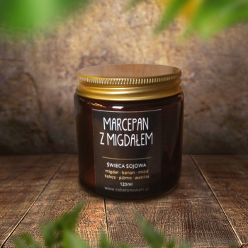 Świeca sojowa Marcepan z Migdałem 120ml Świeca sojowa Marcepan z Migdałem 120ml