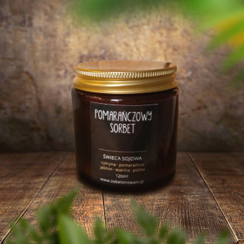 Świeca sojowa Pomarańczowy Sorbet 120ml Świeca sojowa Pomarańczowy Sorbet 120ml