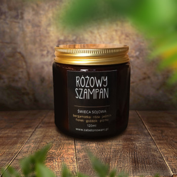 Świeca sojowa Różowy Szampan 120ml Świeca sojowa Różowy Szampan 120ml