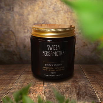 Świeca sojowa Świeża Bergamotka 120ml Świeca sojowa Świeża Bergamotka 120ml
