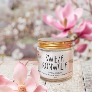 Świeca sojowa Świeża Konwalia 120ml Świeca sojowa Świeża Konwalia 120ml