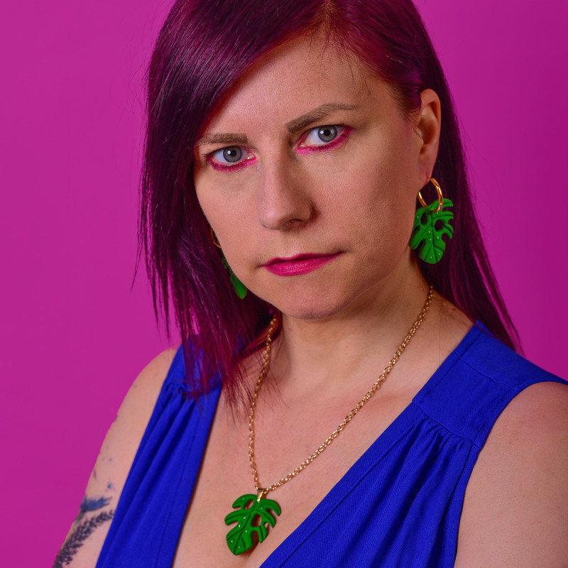 Naszyjnik "ROSA" z liściem monstery Naszyjnik "ROSA" z liściem monstery