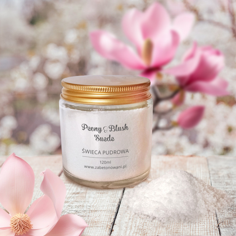 Świeca pudrowa Peony&Blush Suede 120ml