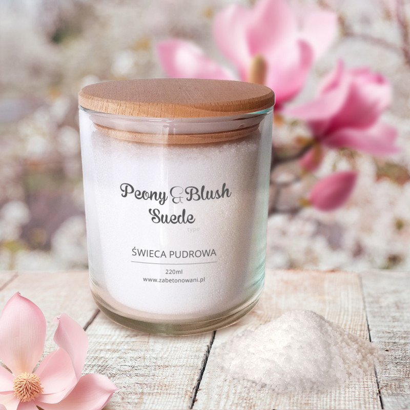 Świeca pudrowa Peony&Blush Suede 220ml